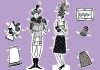 Vintage illustrations for paper dolls MAD ZONE SHOP MILAN